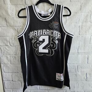 Headgear Classics Gianna Mambacita Black and White‎ Snakeskin Basketball Jersey